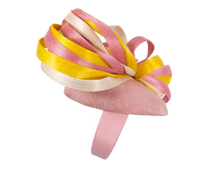 Vibrant multicolor pillbox fascinator by Fillies Collection S302PICY - Image 4