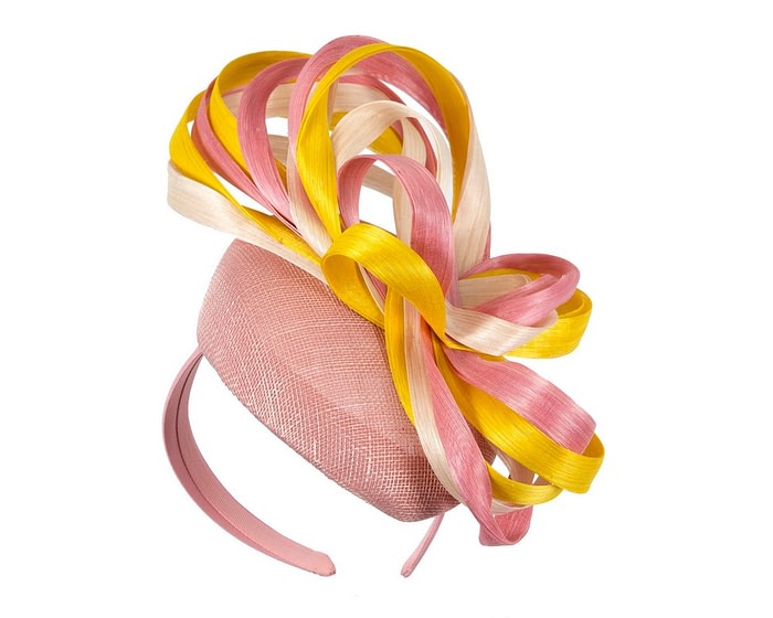 Vibrant multicolor pillbox fascinator by Fillies Collection S302PICY - Image 2