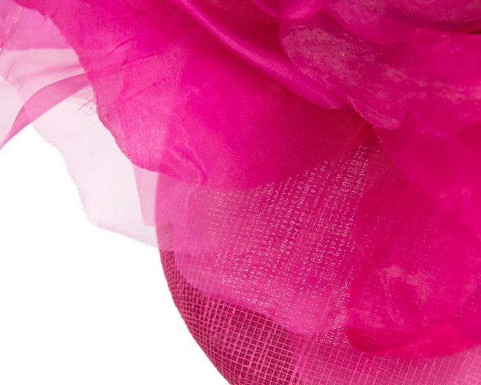 Stunning Fuchsia Flower Fascinator by Fillies Collection - Image 5