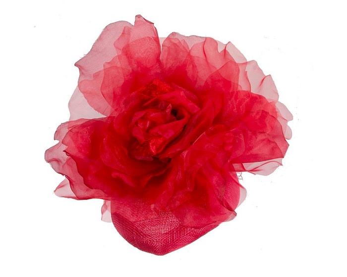 Stunning Red Flower Fascinator by Fillies Collection - Image 2