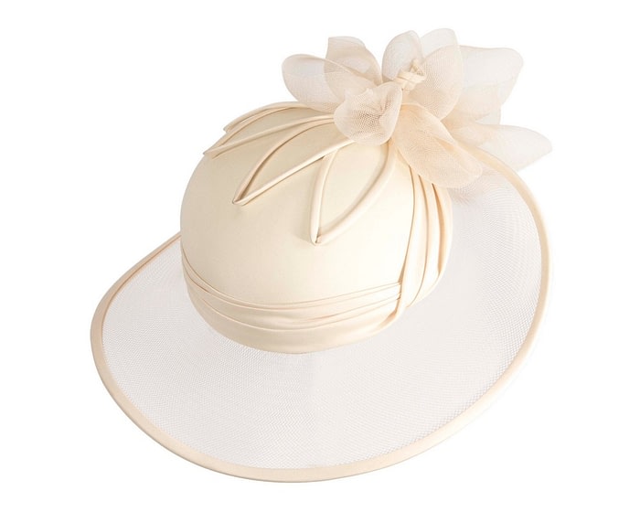 Custom Made Champagne Special Occasion Hat - Image 2