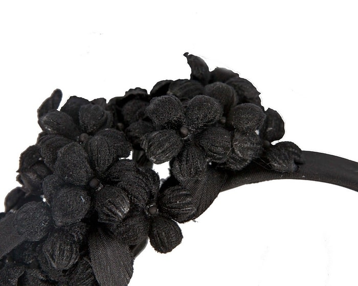 Black flower fascinator headband by Max Alexander - Image 3