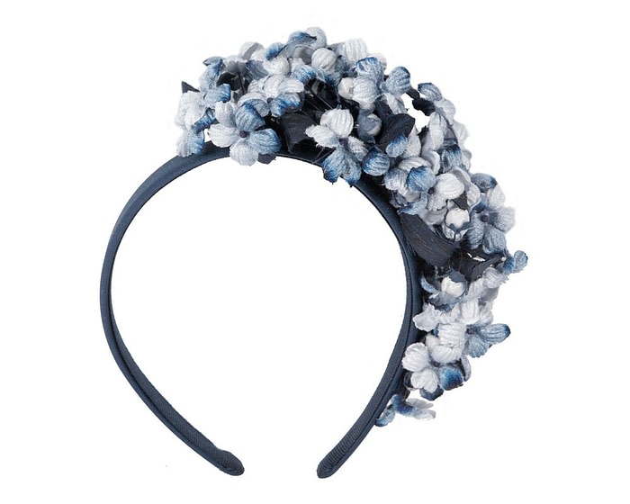 Blue flower fascinator headband by Max Alexander - Image 4