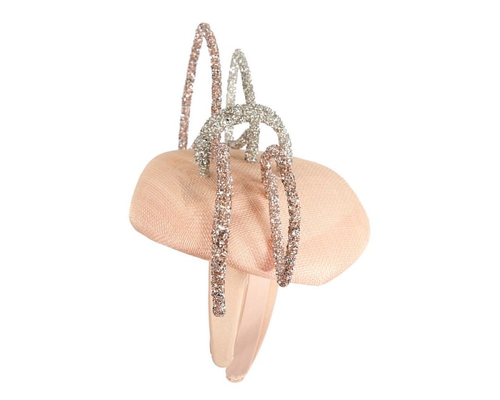 Fascinators Online - Bespoke peach pillbox with bow by Fillies Collection