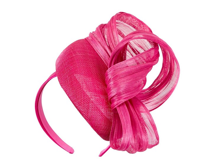 Fuchsia pillbox with bow by Fillies Collection S307 - Image 2