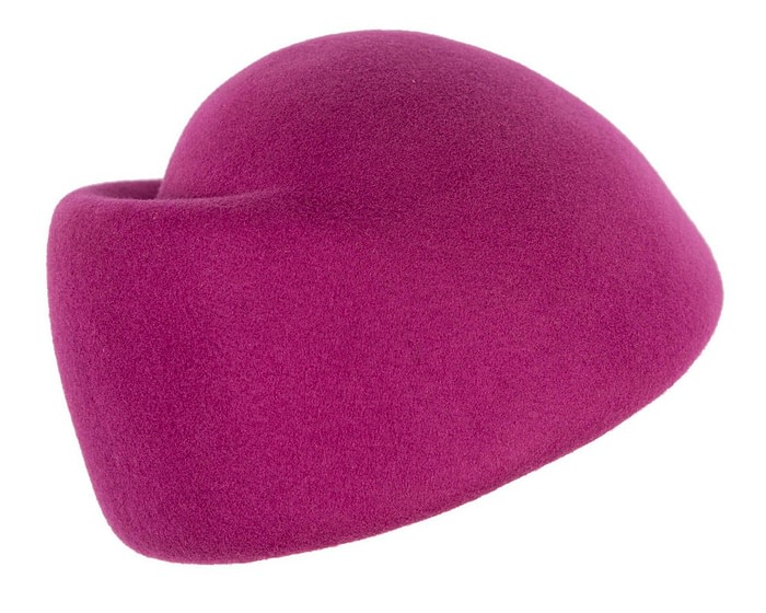 Designers fuchsia felt winter fashion hat by Max Alexander - Image 6