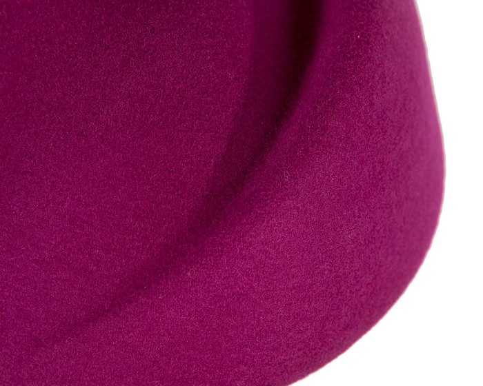 Designers fuchsia felt winter fashion hat by Max Alexander - Image 5