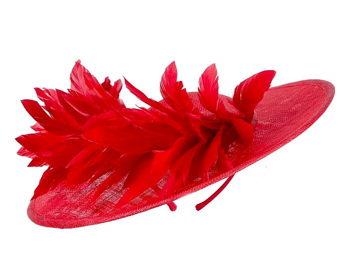 Large red sinamay hat by Max Alexander - Image 6