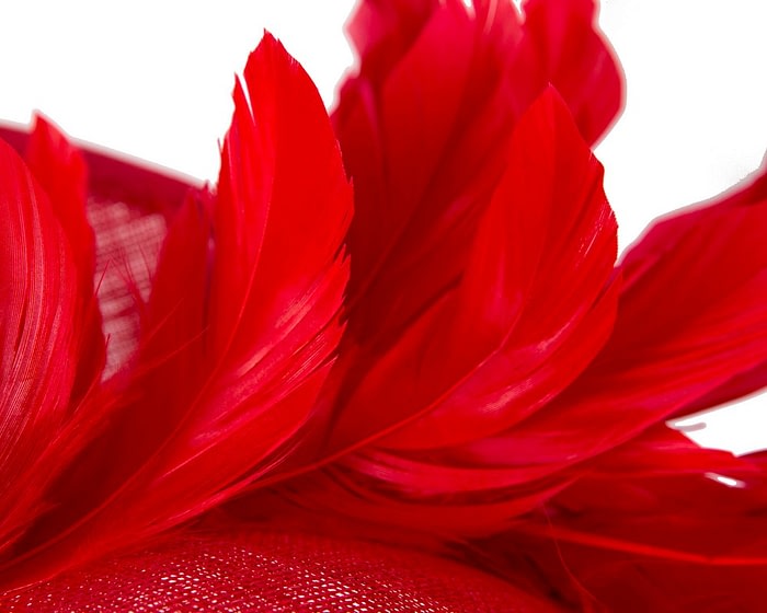 Large red sinamay hat by Max Alexander - Image 5