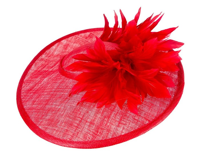 Large red sinamay hat by Max Alexander - Image 3