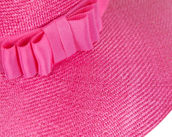 Fuchsia wide brim ladies fedora hat by Max Alexander - Image 5