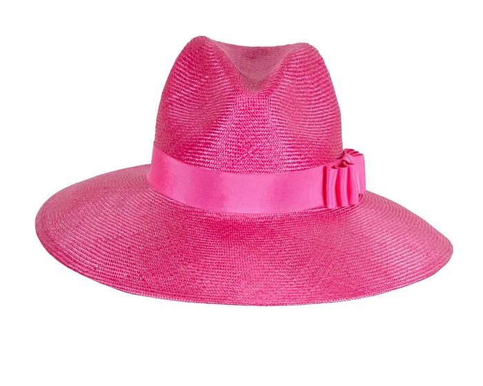 Fuchsia wide brim ladies fedora hat by Max Alexander - Image 4
