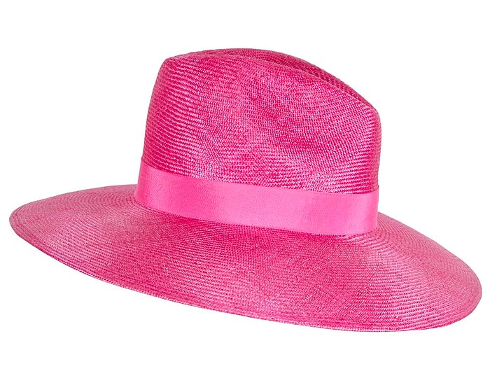 Fuchsia wide brim ladies fedora hat by Max Alexander - Image 3