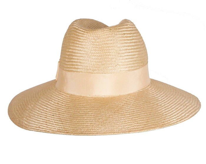 Natural wide brim ladies fedora hat by Max Alexander - Image 6
