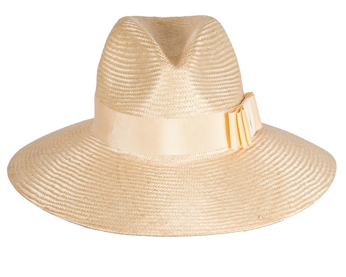 Natural wide brim ladies fedora hat by Max Alexander - Image 4