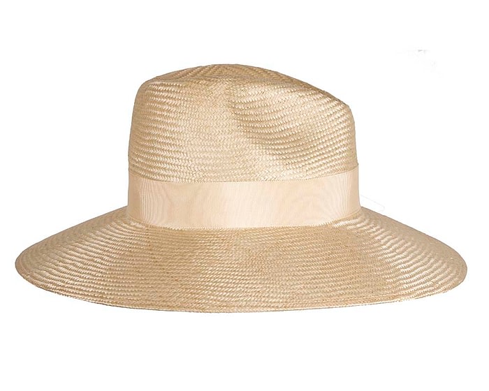 Natural wide brim ladies fedora hat by Max Alexander - Image 3