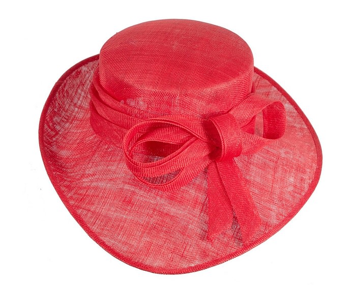 Exclusive red sinamay hat by Max Alexander - Image 4