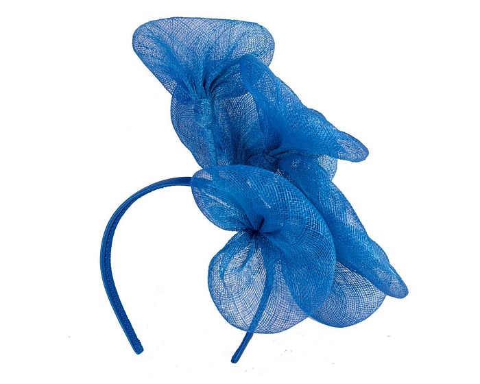 Royal blue sinamay flower fascinator by Max Alexander - Image 4