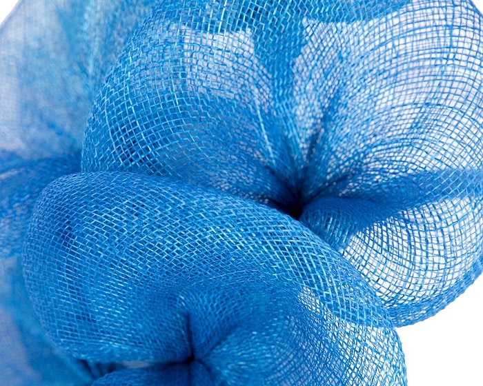 Royal blue sinamay flower fascinator by Max Alexander - Image 3