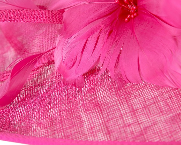 Fuchsia sinamay fashion hat by Max Alexander - Image 5