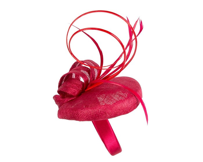 Max Alexander Dark Red Fascinator - Image 3