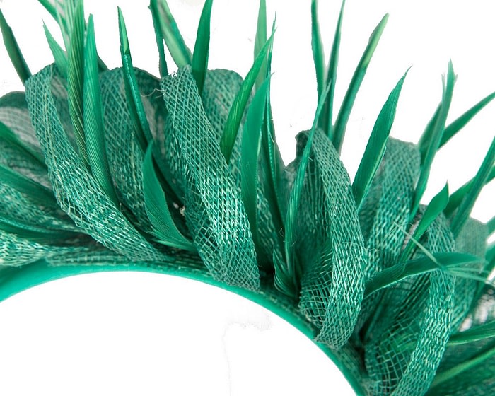 Green Feathered Headband by Max Alexander - Image 3