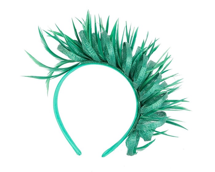 Green Feathered Headband by Max Alexander - Image 2