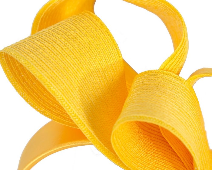 Bright Yellow loops racing fascinator by Max Alexander - Image 3