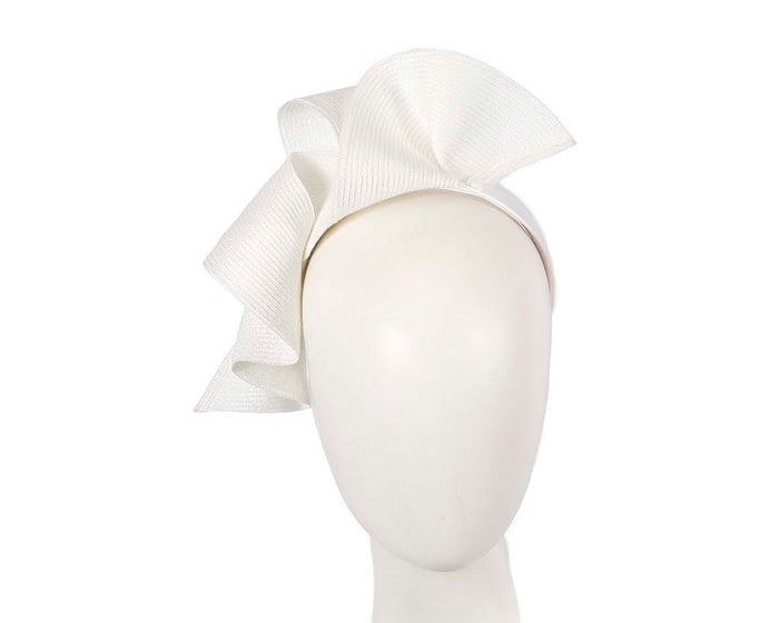 Stylish white fascinator by Max Alexander