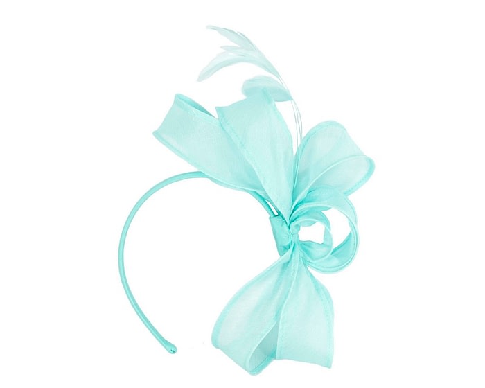 Small blue racing fascinator by Max Alexander - Image 4