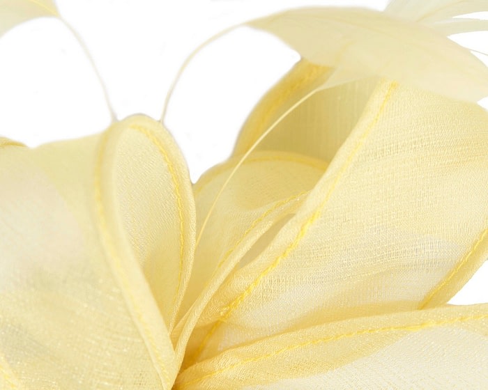 Small yellow racing fascinator by Max Alexander - Image 3