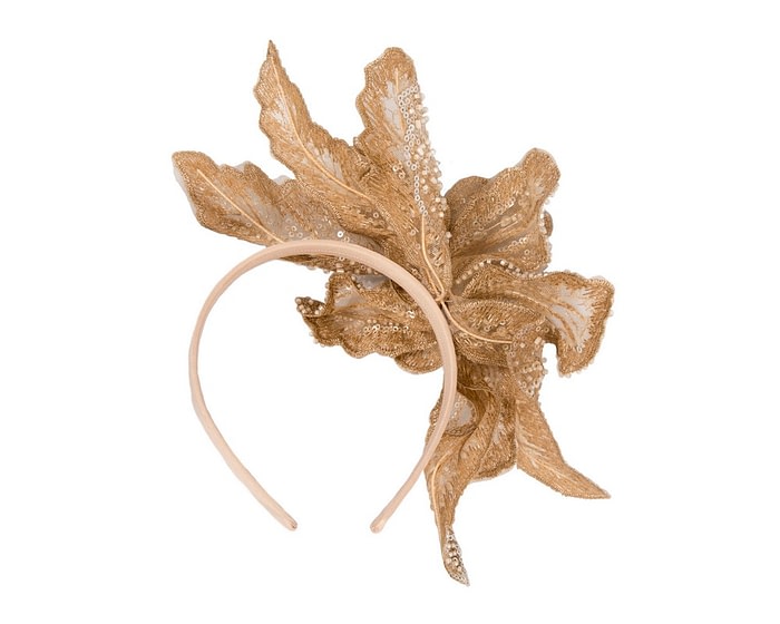 Australian made nude lace fascinator - Image 4
