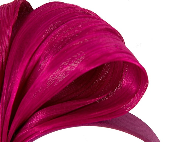 Magenta bow racing fascinator by Fillies Collection - Image 3