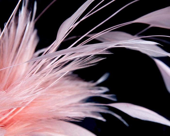 Large pink feathers fascinator headband - Image 3