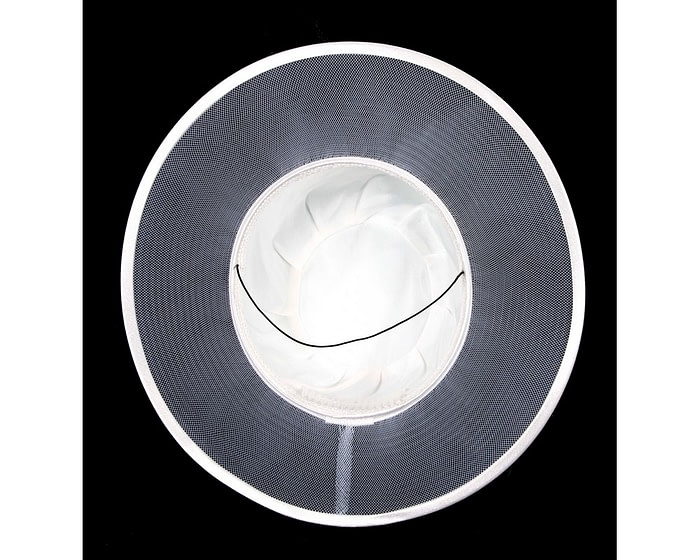 White boater hat by Cupids Millinery Melbourne - Image 5