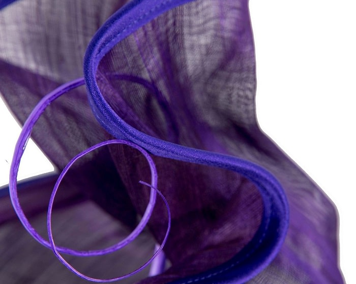 Twisted purple racing fascinator by Fillies Collection - Image 3