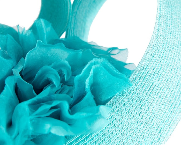 Large turquoise fascinator by Fillies Collection - Image 4