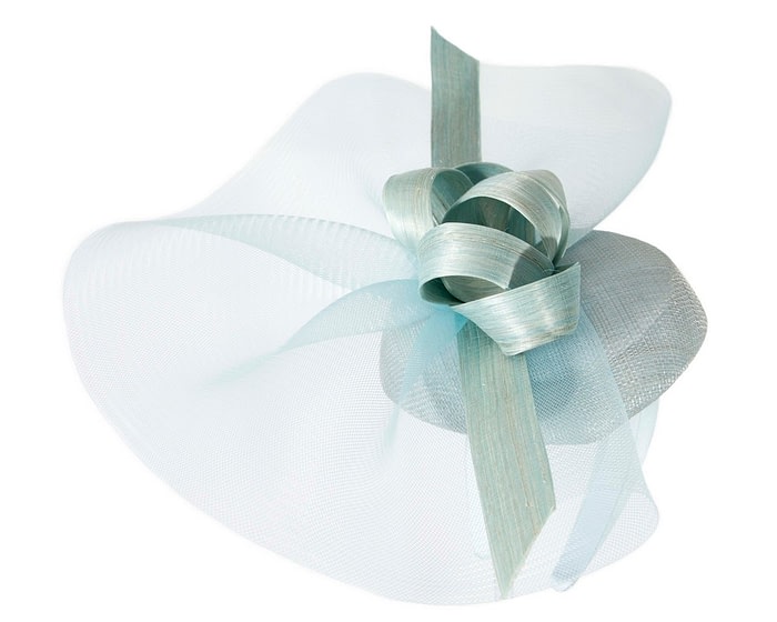 Bespoke light blue spring racing fascinator by Fillies Collection - Image 4