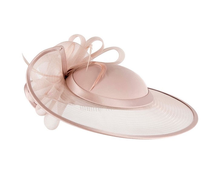 Tea rose custom made Mother of the Bride hat - Image 4