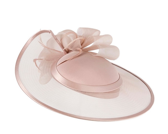 Tea rose custom made Mother of the Bride hat - Image 2