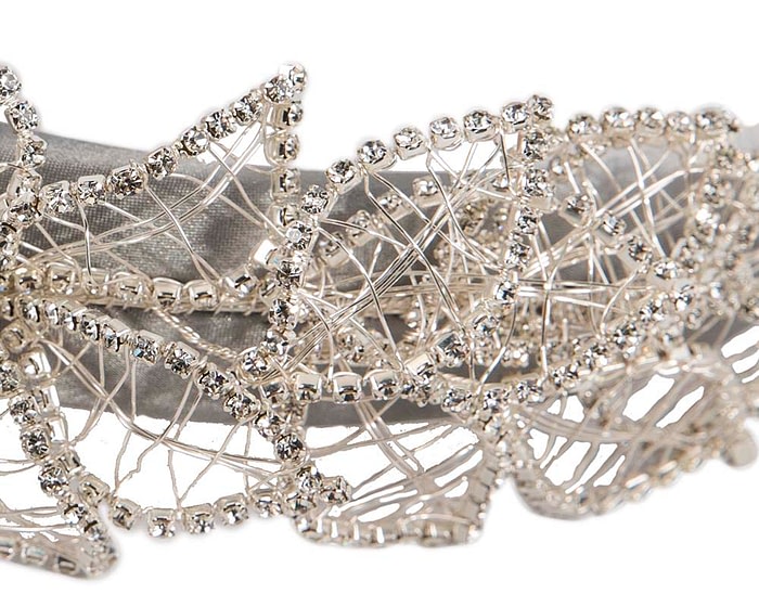 Elegant Silver Leaf Fascinator Headband by Fillies Collection - Image 3
