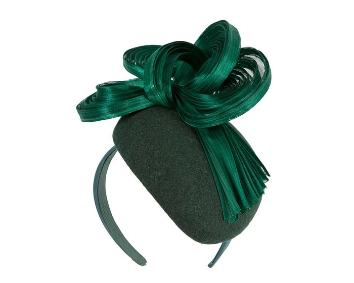 Exquisite green winter racing fascinator by Fillies Collection - Image 2