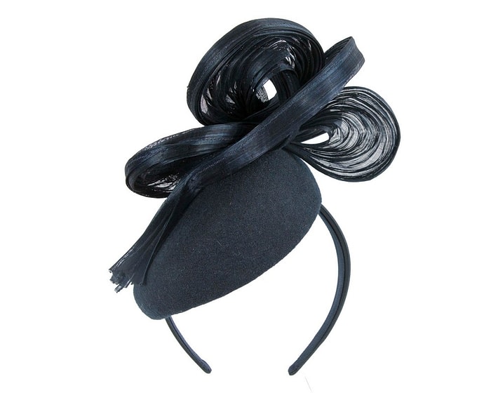 Exquisite navy winter racing fascinator by Fillies Collection - Image 6