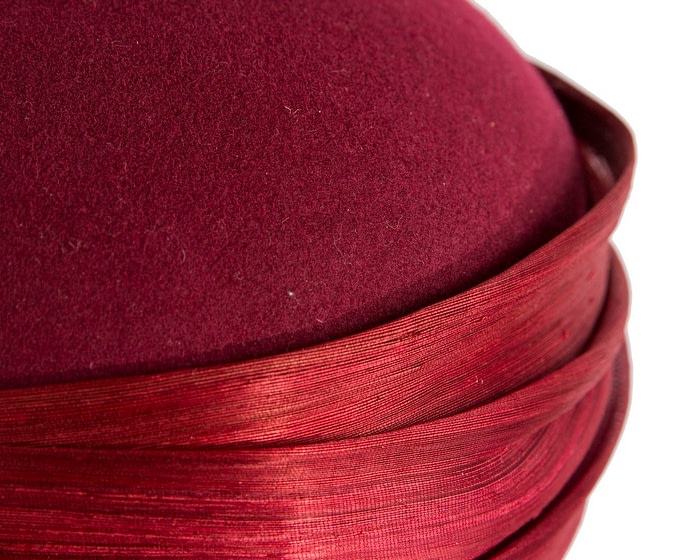Elegant Burgundy Wine Hat by Fillies Collection - Image 5