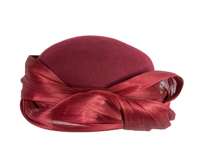 Elegant Burgundy Wine Hat by Fillies Collection - Image 4