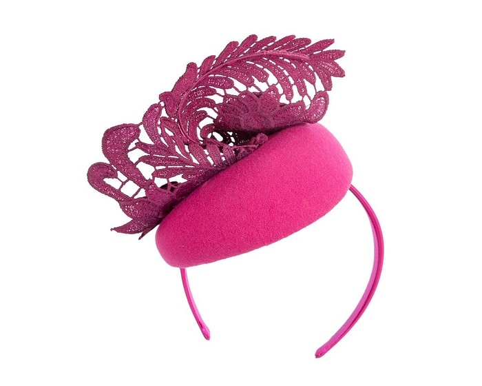 Sophisticated Fuchsia Pillbox Fascinator by Fillies Collection - Image 6