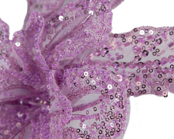 Sparkling Lilac Fascinator with Sequins by Fillies Collection - Image 3