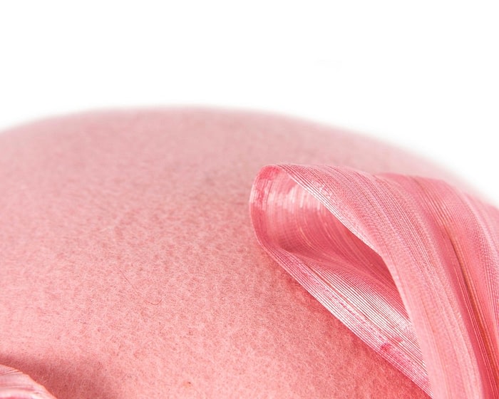 Bold Pink Felt Hat with Silk Abaca Bow - Image 5