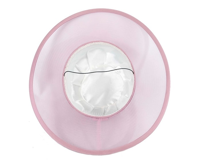 Dusty Pink boater hat by Cupids Millinery Melbourne - Image 5