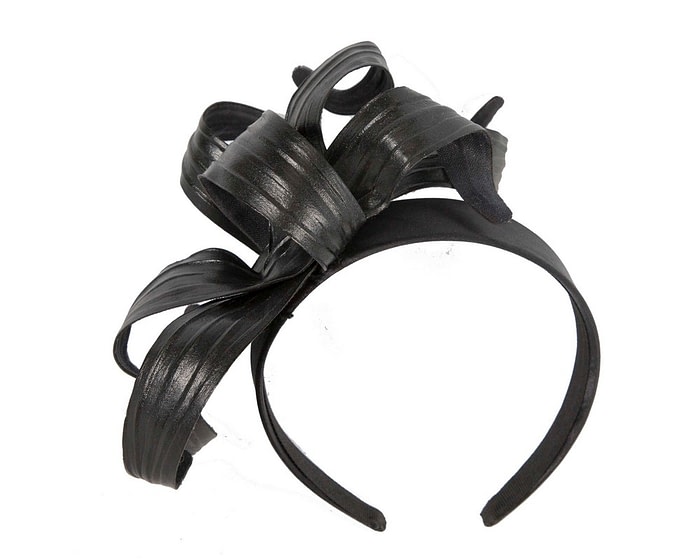 Stylish Black Bow Fascinator by Max Alexander - Image 2